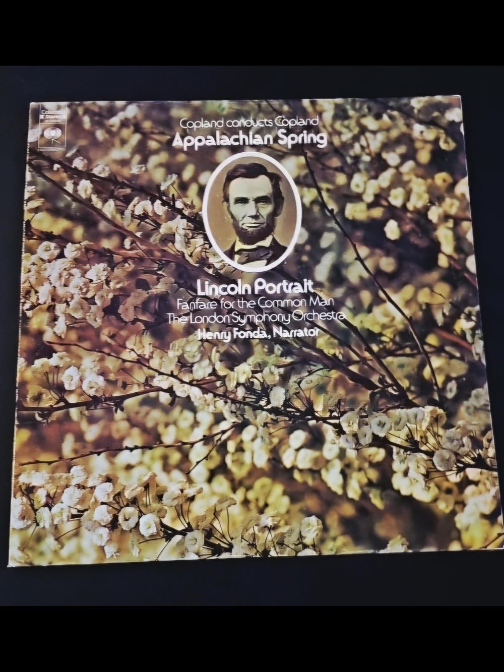 Columbia Vinyl Album Cover with Yellow and Brown Floral Artwork